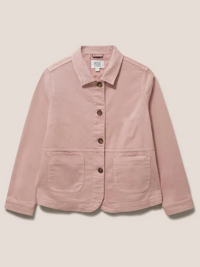 White Stuff COATS and JACKETS Carrie Regular Fit Denim Jacket Mid Pink 8211 Women White Stuff COATS and JACKETS Carrie Regular Fit Denim Jacket Mid Pink 8211 Women