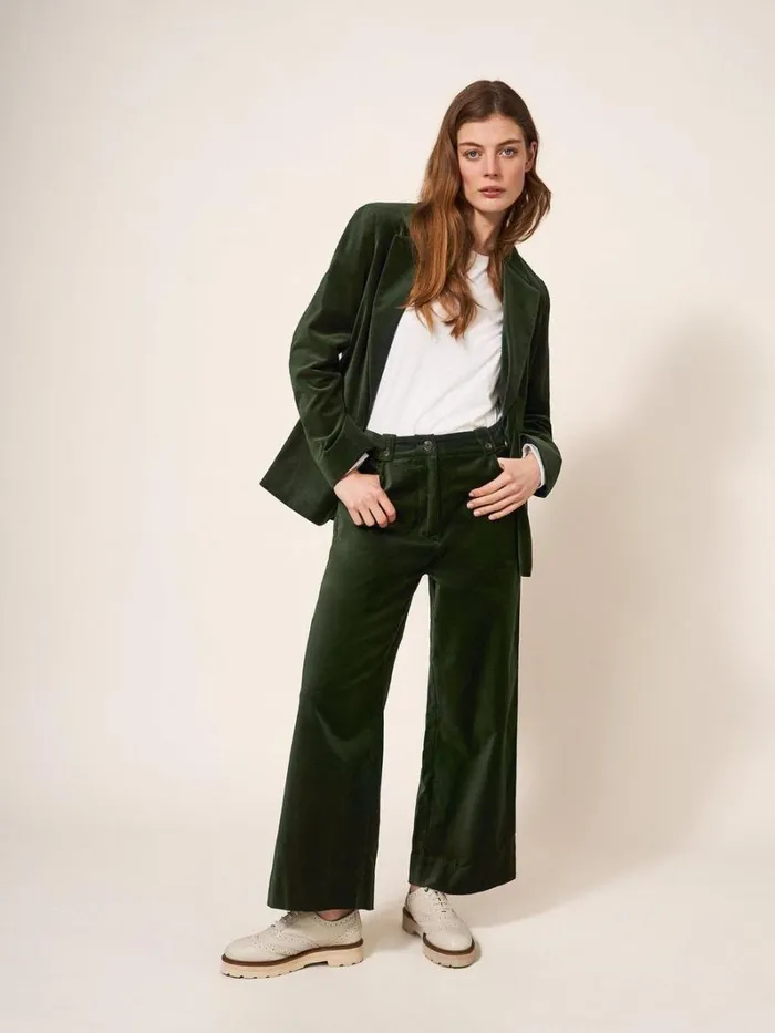 White Stuff COATS and JACKETS Evelyn Velvet Blazer Dark Green 8211 Women White Stuff COATS and JACKETS Evelyn Velvet Blazer Dark Green 8211 Women