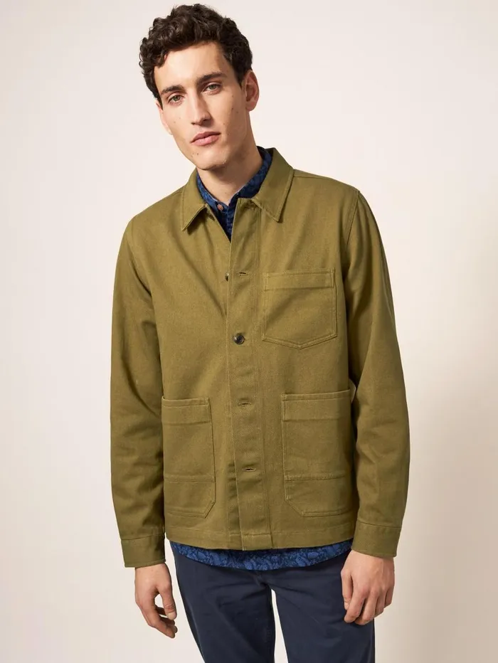 White Stuff COATS and JACKETS Fabien Chore Jacket Deep Green 8211 Men White Stuff COATS and JACKETS Fabien Chore Jacket Deep Green 8211 Men