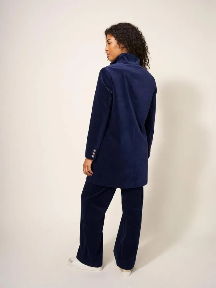 White Stuff COATS and JACKETS Karla Smart Velvet Coat Dark Navy 8211 Women White Stuff COATS and JACKETS Karla Smart Velvet Coat Dark Navy 8211 Women
