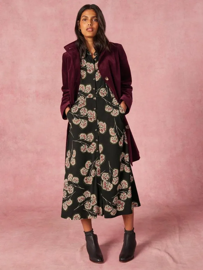 White Stuff COATS and JACKETS Karla Smart Velvet Coat Dk Plum 8211 Women White Stuff COATS and JACKETS Karla Smart Velvet Coat Dk Plum 8211 Women