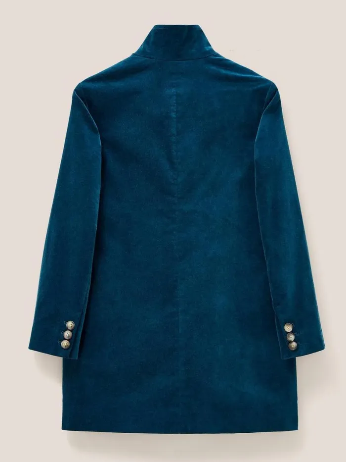 White Stuff COATS and JACKETS Karla Smart Velvet Coat Dk Teal 8211 Women White Stuff COATS and JACKETS Karla Smart Velvet Coat Dk Teal 8211 Women
