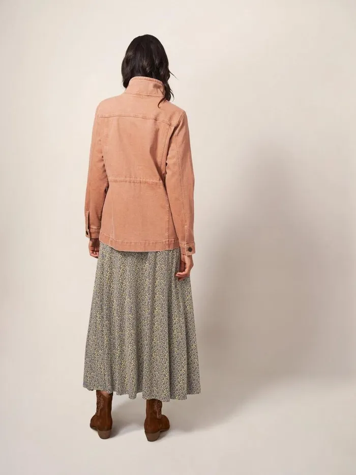 White Stuff COATS and JACKETS Leighton Clay Dye Denim Jacket Mid Coral 8211 Women White Stuff COATS and JACKETS Leighton Clay Dye Denim Jacket Mid Coral 8211 Women