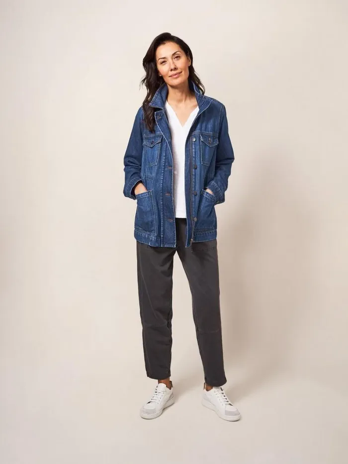 White Stuff COATS and JACKETS Leighton Denim Jacket Dk Denim 8211 Women