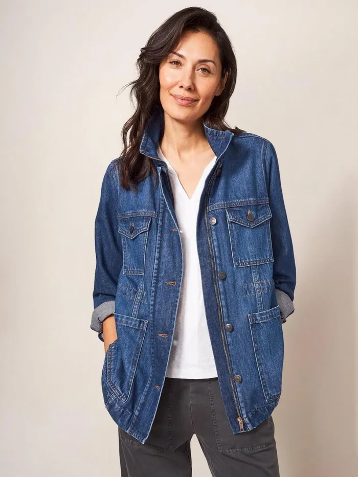 White Stuff COATS and JACKETS Leighton Denim Jacket Dk Denim 8211 Women White Stuff COATS and JACKETS Leighton Denim Jacket Dk Denim 8211 Women