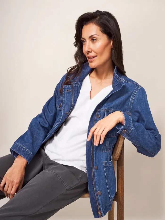 White Stuff COATS and JACKETS Leighton Denim Jacket Dk Denim 8211 Women White Stuff COATS and JACKETS Leighton Denim Jacket Dk Denim 8211 Women