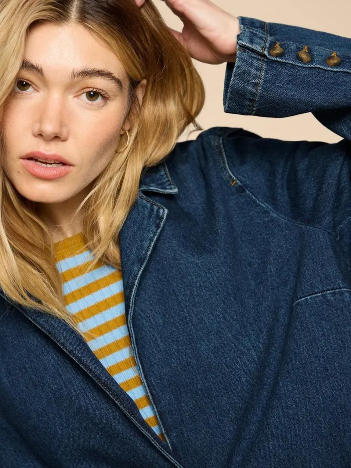 White Stuff COATS and JACKETS Loren Denim Blazer Dk Denim 8211 Women White Stuff COATS and JACKETS Loren Denim Blazer Dk Denim 8211 Women