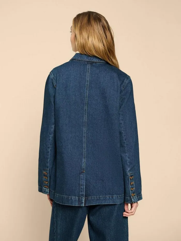 White Stuff COATS and JACKETS Loren Denim Blazer Dk Denim 8211 Women White Stuff COATS and JACKETS Loren Denim Blazer Dk Denim 8211 Women