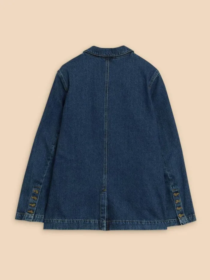 White Stuff COATS and JACKETS Loren Denim Blazer Dk Denim 8211 Women White Stuff COATS and JACKETS Loren Denim Blazer Dk Denim 8211 Women