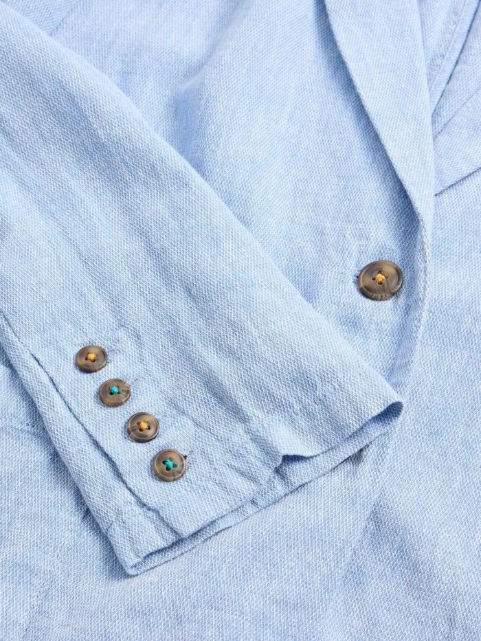 White Stuff COATS and JACKETS Loren Linen Blend Blazer Chambray Blue 8211 Women White Stuff COATS and JACKETS Loren Linen Blend Blazer Chambray Blue 8211 Women