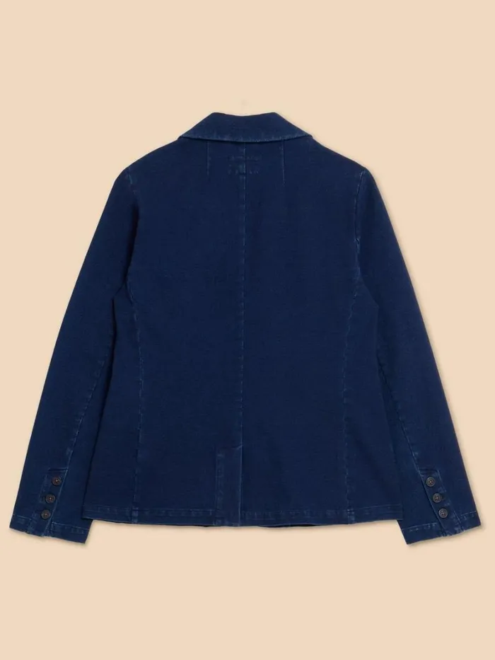 White Stuff COATS and JACKETS Olivia Cotton Jersey Blazer Dk Denim 8211 Women White Stuff COATS and JACKETS Olivia Cotton Jersey Blazer Dk Denim 8211 Women