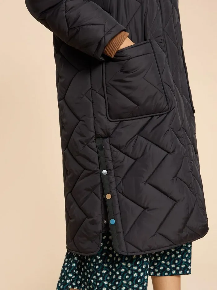White Stuff COATS and JACKETS Sloane Padded Coat Pure Black 8211 Women White Stuff COATS and JACKETS Sloane Padded Coat Pure Black 8211 Women