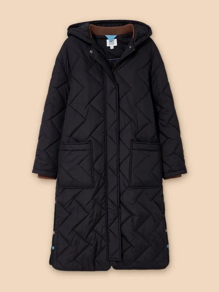 White Stuff COATS and JACKETS Sloane Padded Coat Pure Black 8211 Women White Stuff COATS and JACKETS Sloane Padded Coat Pure Black 8211 Women