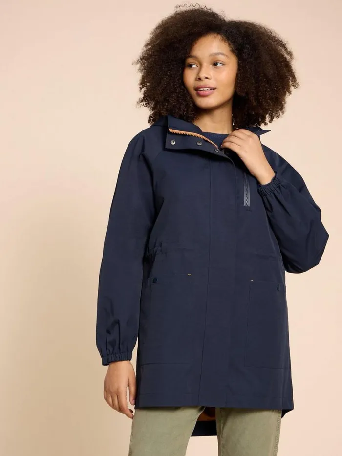 White Stuff COATS and JACKETS Zoe Waterproof Coat Dark Navy 8211 Women