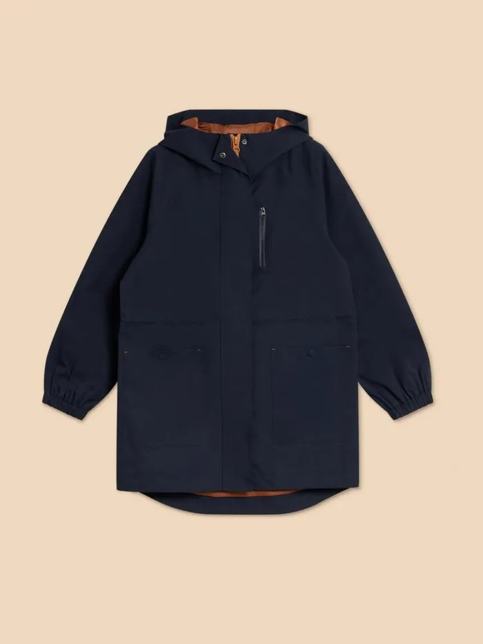 White Stuff COATS and JACKETS Zoe Waterproof Coat Dark Navy 8211 Women White Stuff COATS and JACKETS Zoe Waterproof Coat Dark Navy 8211 Women