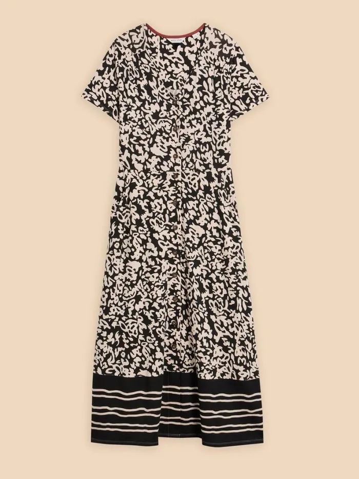 White Stuff DRESSES Amelia Jersey Dress Black Print 8211 Women White Stuff DRESSES Amelia Jersey Dress Black Print 8211 Women