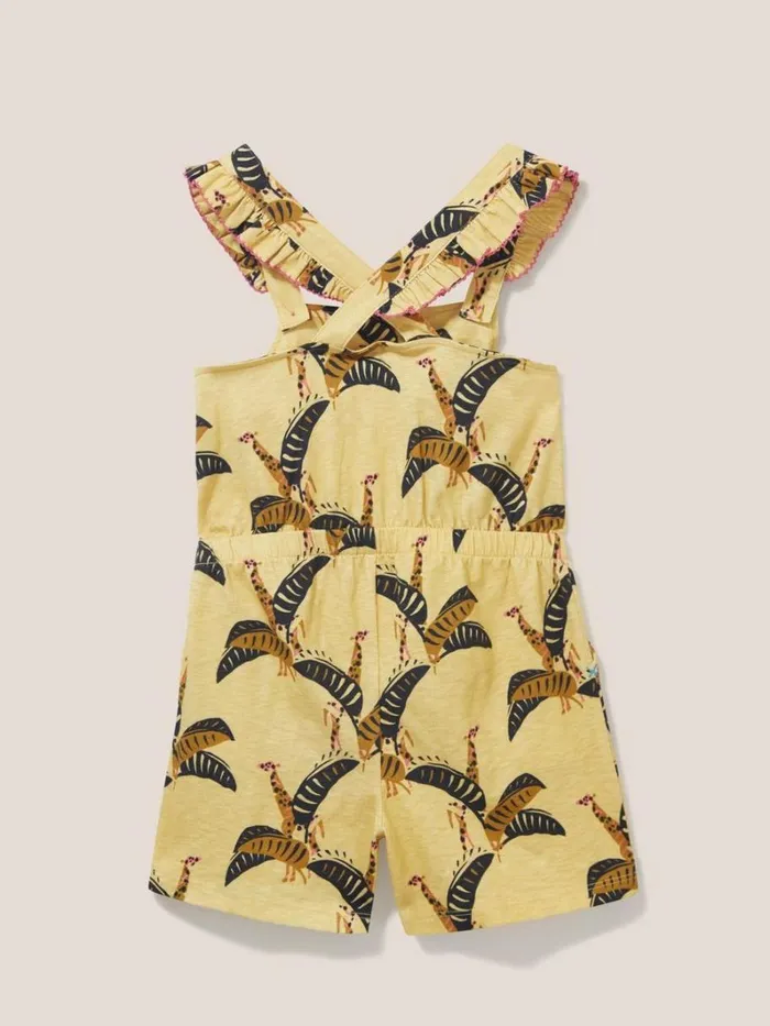 White Stuff DRESSES and SKIRTS Ava Printed Playsuit Yellow Multi 8211 Kids White Stuff DRESSES and SKIRTS Ava Printed Playsuit Yellow Multi 8211 Kids