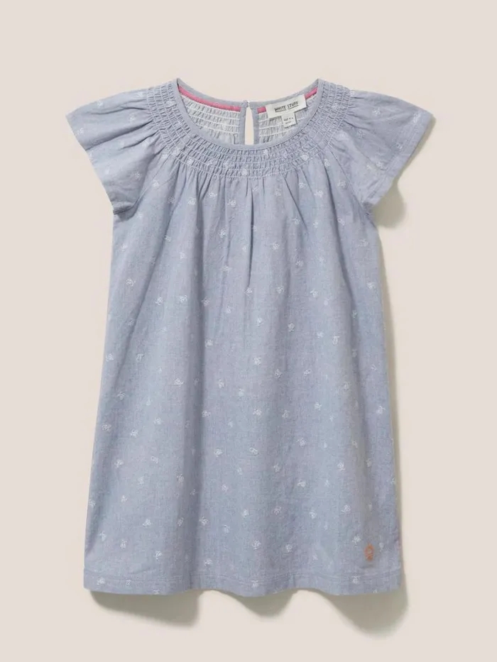 White Stuff DRESSES and SKIRTS Chambray Frill Dress Chambray Blue 8211 Kids White Stuff DRESSES and SKIRTS Chambray Frill Dress Chambray Blue 8211 Kids