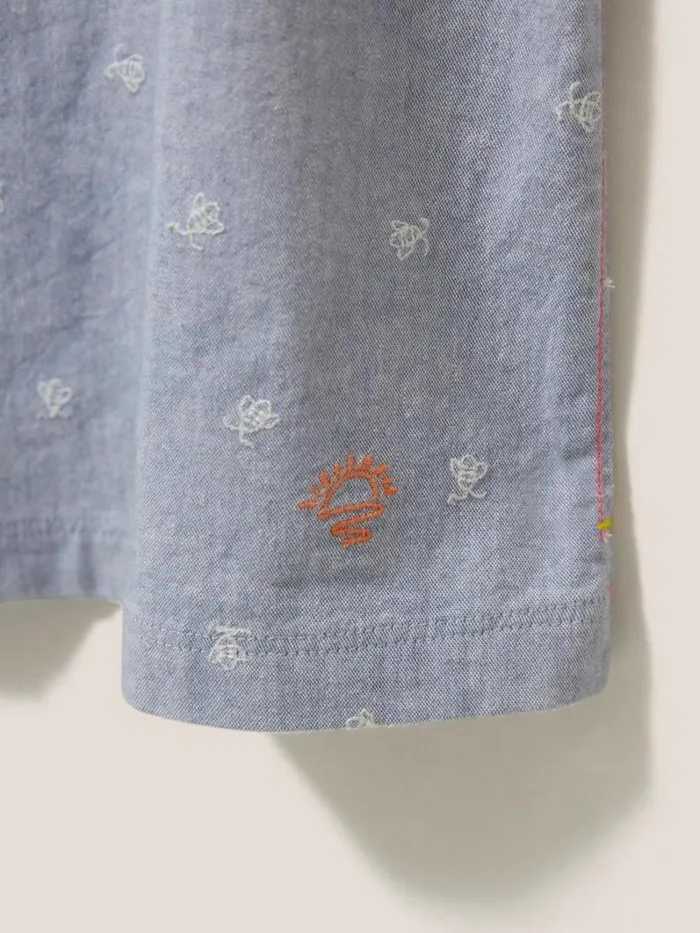 White Stuff DRESSES and SKIRTS Chambray Frill Dress Chambray Blue 8211 Kids White Stuff DRESSES and SKIRTS Chambray Frill Dress Chambray Blue 8211 Kids