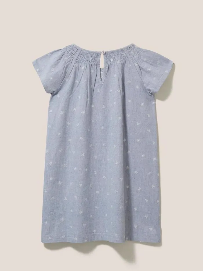 White Stuff DRESSES and SKIRTS Chambray Frill Dress Chambray Blue 8211 Kids White Stuff DRESSES and SKIRTS Chambray Frill Dress Chambray Blue 8211 Kids