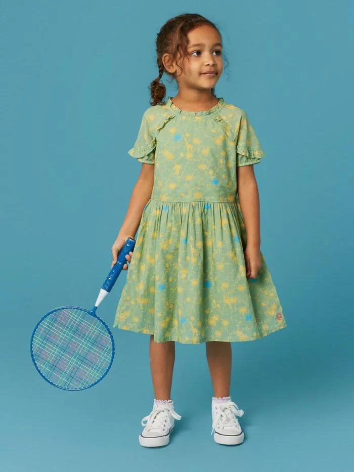 White Stuff DRESSES and SKIRTS Printed Woven Dress Green Multi 8211 Kids White Stuff DRESSES and SKIRTS Printed Woven Dress Green Multi 8211 Kids