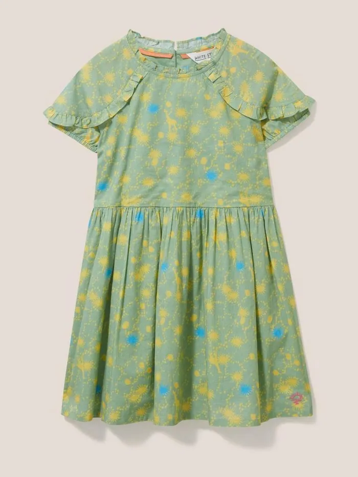 White Stuff DRESSES and SKIRTS Printed Woven Dress Green Multi 8211 Kids White Stuff DRESSES and SKIRTS Printed Woven Dress Green Multi 8211 Kids