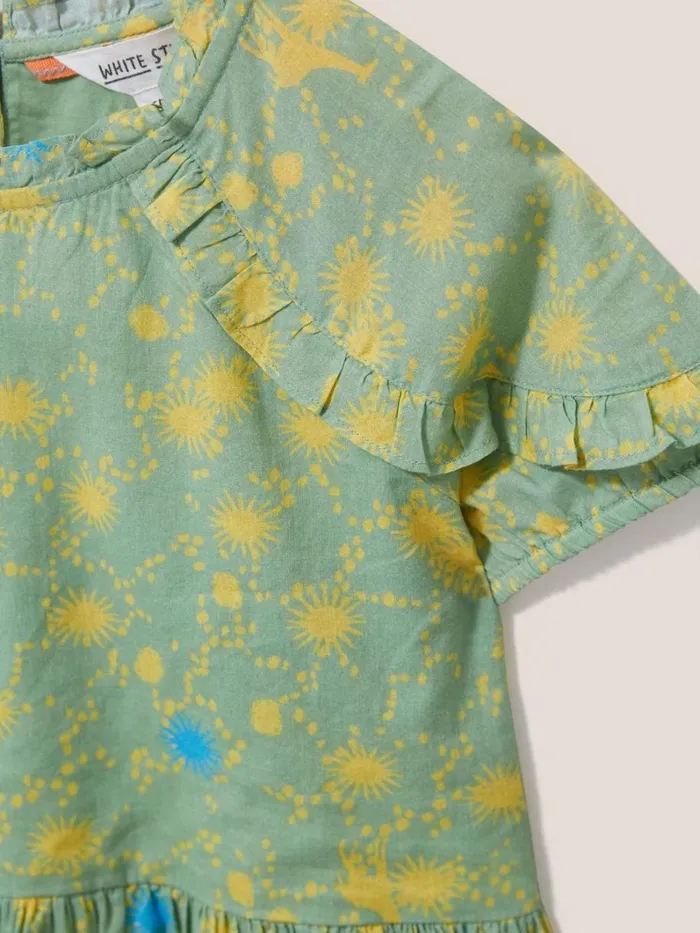 White Stuff DRESSES and SKIRTS Printed Woven Dress Green Multi 8211 Kids White Stuff DRESSES and SKIRTS Printed Woven Dress Green Multi 8211 Kids
