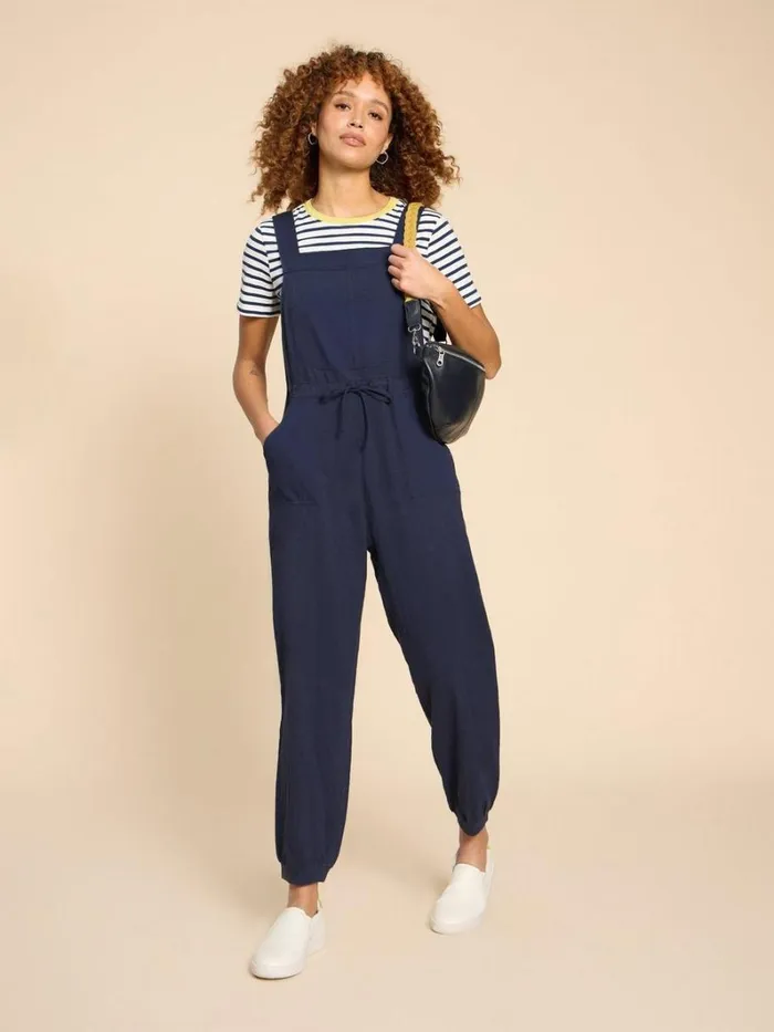 White Stuff DRESSES Daphne Jersey Dungaree French Navy 8211 Women