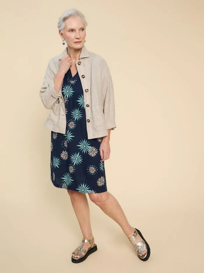 White Stuff DRESSES Lydia Shift Dress Navy Print 8211 Women White Stuff DRESSES Lydia Shift Dress Navy Print 8211 Women
