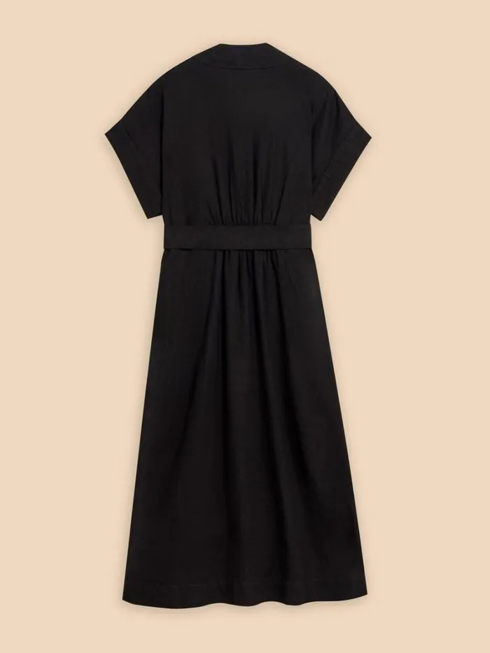 White Stuff DRESSES Marianne Linen Blend Dress Pure Black 8211 Women White Stuff DRESSES Marianne Linen Blend Dress Pure Black 8211 Women