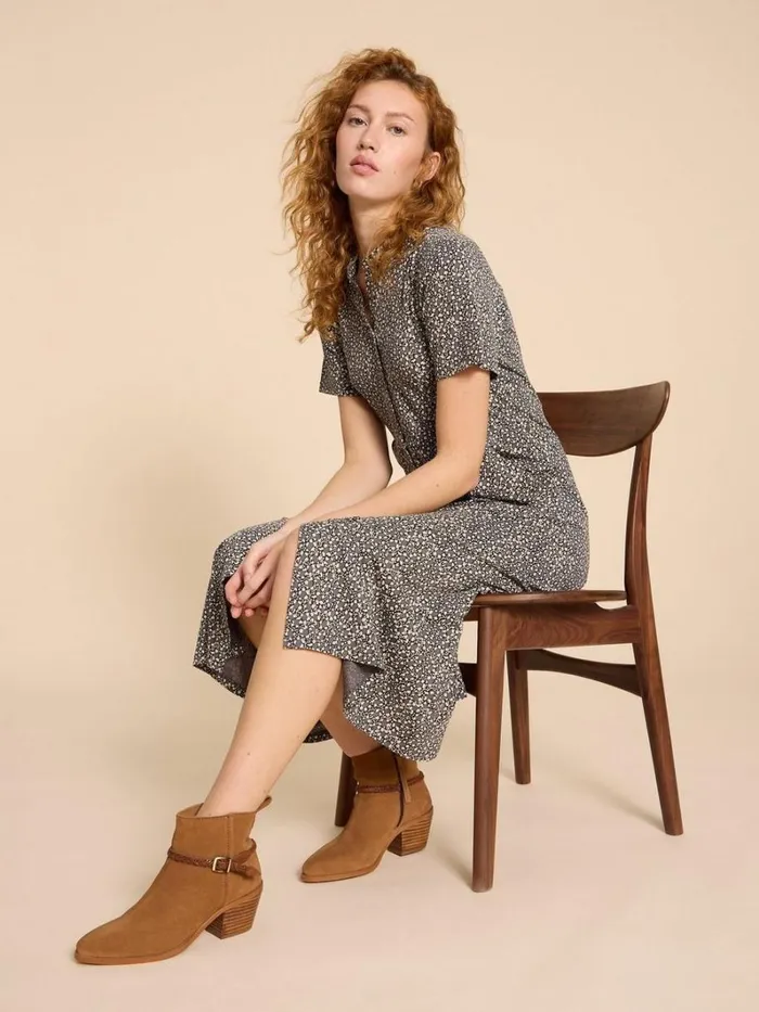 White Stuff DRESSES Rua Jersey Print Midi Dress Black Print 8211 Women White Stuff DRESSES Rua Jersey Print Midi Dress Black Print 8211 Women