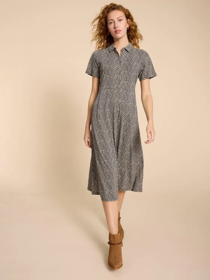 White Stuff DRESSES Rua Jersey Print Midi Dress Black Print 8211 Women White Stuff DRESSES Rua Jersey Print Midi Dress Black Print 8211 Women