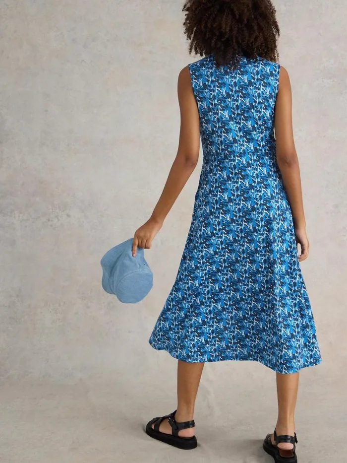 White Stuff DRESSES Rua Jersey Shirt Dress Blue Print 8211 Women White Stuff DRESSES Rua Jersey Shirt Dress Blue Print 8211 Women