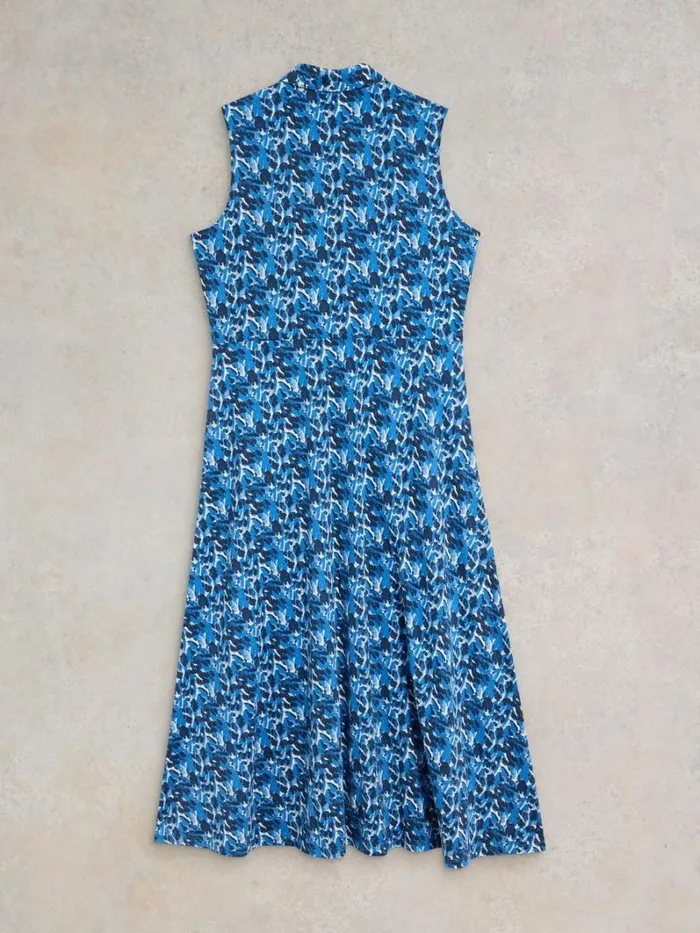 White Stuff DRESSES Rua Jersey Shirt Dress Blue Print 8211 Women White Stuff DRESSES Rua Jersey Shirt Dress Blue Print 8211 Women