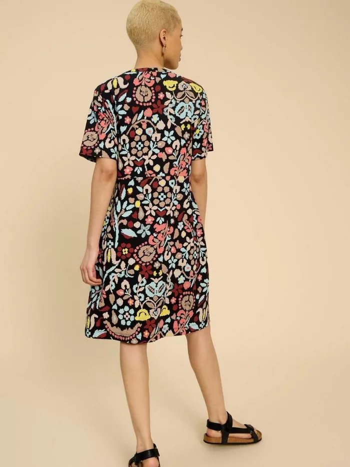 White Stuff DRESSES Tammy Cotton Printed Jersey Dress Grey Print 8211 Women White Stuff DRESSES Tammy Cotton Printed Jersey Dress Grey Print 8211 Women