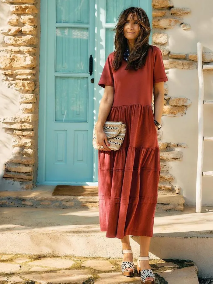 White Stuff DRESSES Vera Jersey Midi Dress Dk Red 8211 Women White Stuff DRESSES Vera Jersey Midi Dress Dk Red 8211 Women