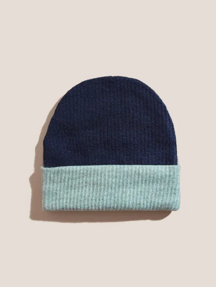 White Stuff HATS Reversible Colourblock Beanie Navy Multi 8211 Women White Stuff HATS Reversible Colourblock Beanie Navy Multi 8211 Women