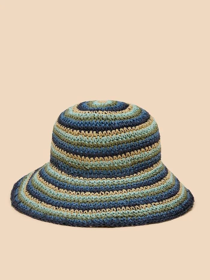 White Stuff HATS Stripe Bucket Hat Blue Multi 8211 Women White Stuff HATS Stripe Bucket Hat Blue Multi 8211 Women
