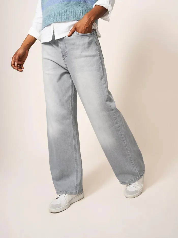 White Stuff JEANS Heidi Wide Leg Jean Light Grey 8211 Women White Stuff JEANS Heidi Wide Leg Jean Light Grey 8211 Women