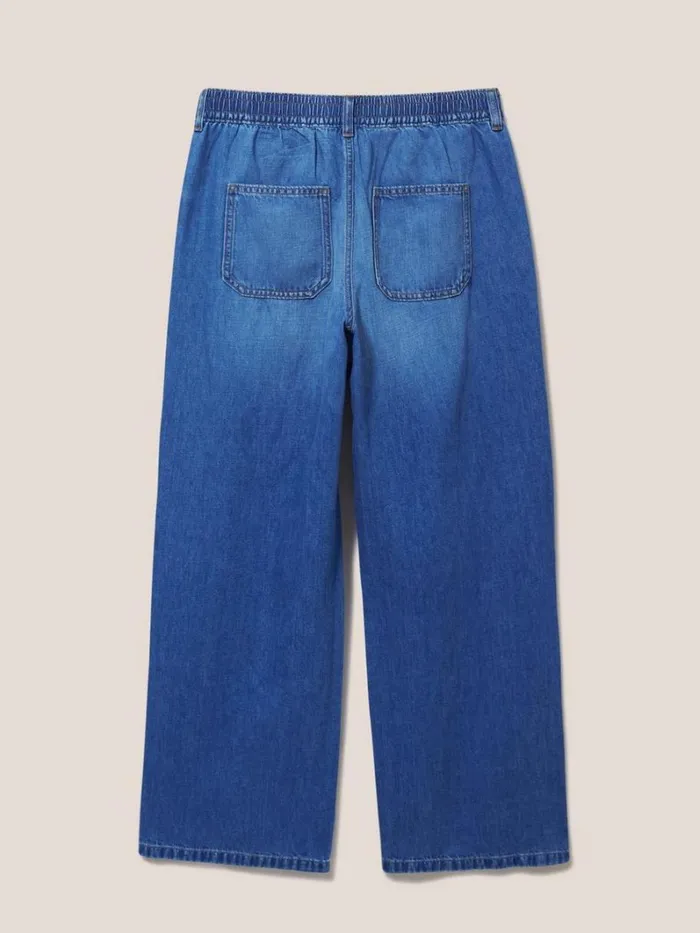 White Stuff JEANS Ren Cotton Linen Wide Leg Jean Mid Denim 8211 Women White Stuff JEANS Ren Cotton Linen Wide Leg Jean Mid Denim 8211 Women