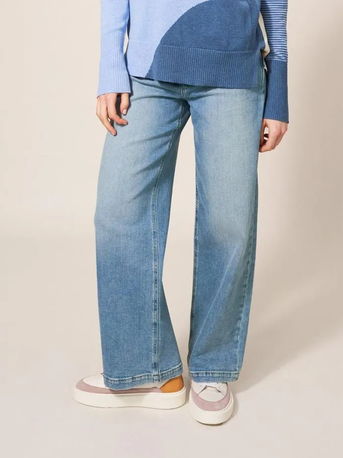 White Stuff JEANS Sadie Wide Leg Jean Light Denim 8211 Women