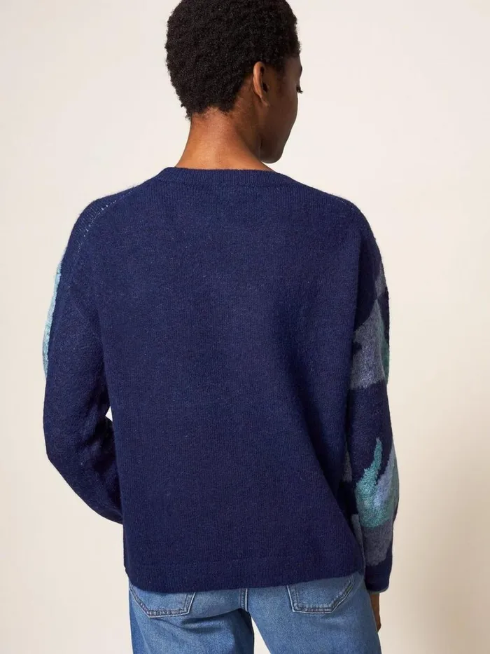 White Stuff KNITWEAR ABSTRACT KOI JUMPER Navy Multi 8211 Women White Stuff KNITWEAR ABSTRACT KOI JUMPER Navy Multi 8211 Women