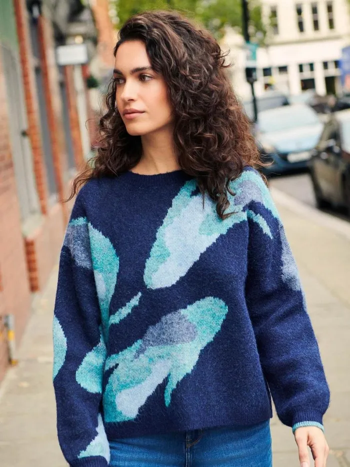 White Stuff KNITWEAR ABSTRACT KOI JUMPER Navy Multi 8211 Women White Stuff KNITWEAR ABSTRACT KOI JUMPER Navy Multi 8211 Women