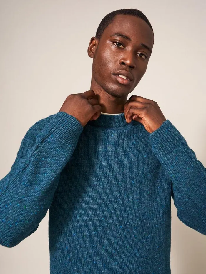 White Stuff KNITWEAR Arundel Crew Dk Teal 8211 Men White Stuff KNITWEAR Arundel Crew Dk Teal 8211 Men