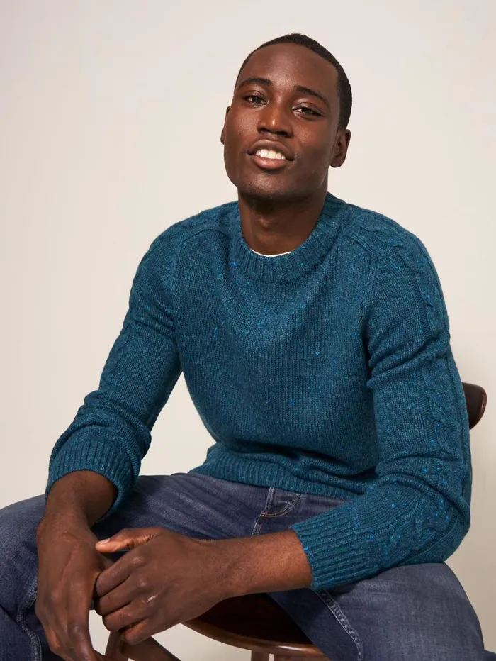 White Stuff KNITWEAR Arundel Crew Dk Teal 8211 Men White Stuff KNITWEAR Arundel Crew Dk Teal 8211 Men