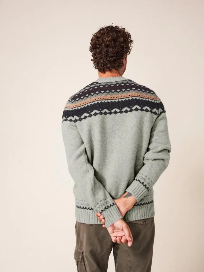 White Stuff KNITWEAR Arundel Fairisle Crew Natural Multi 8211 Men White Stuff KNITWEAR Arundel Fairisle Crew Natural Multi 8211 Men