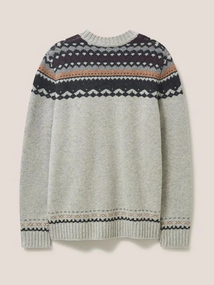 White Stuff KNITWEAR Arundel Fairisle Crew Natural Multi 8211 Men White Stuff KNITWEAR Arundel Fairisle Crew Natural Multi 8211 Men