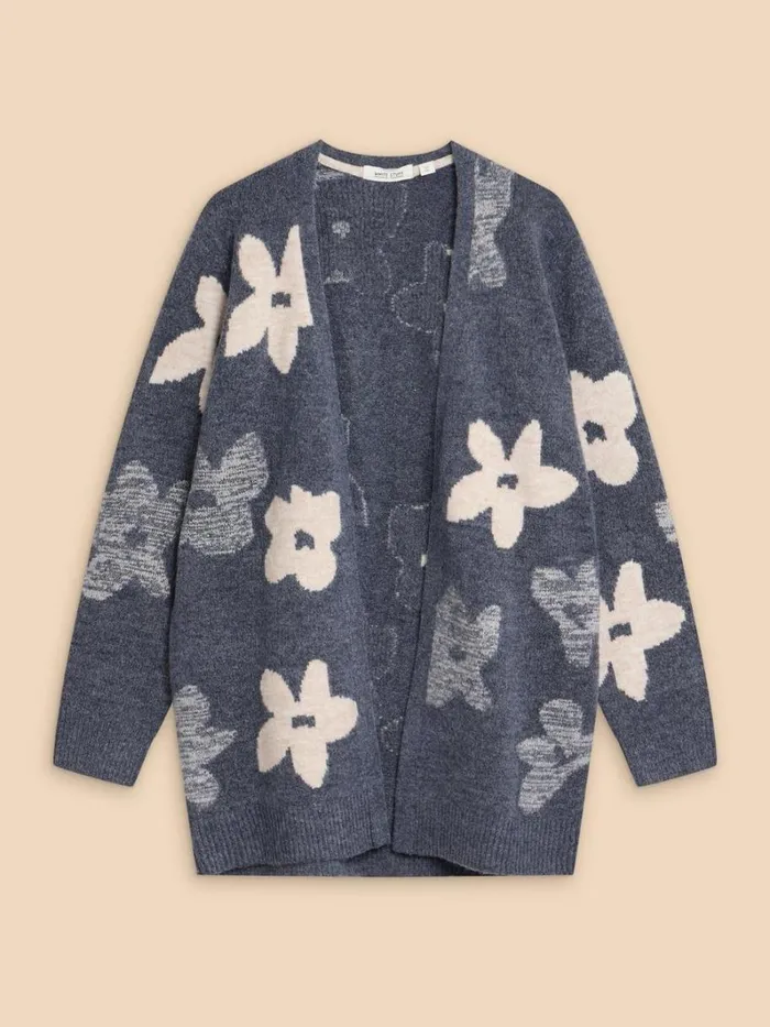 White Stuff KNITWEAR BLOSSOM LONGLINE CARDIGAN Blue Multi 8211 Women White Stuff KNITWEAR BLOSSOM LONGLINE CARDIGAN Blue Multi 8211 Women