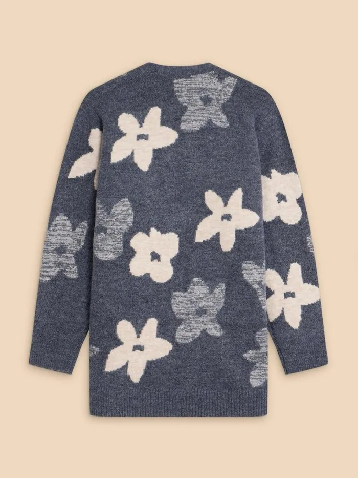White Stuff KNITWEAR BLOSSOM LONGLINE CARDIGAN Blue Multi 8211 Women White Stuff KNITWEAR BLOSSOM LONGLINE CARDIGAN Blue Multi 8211 Women