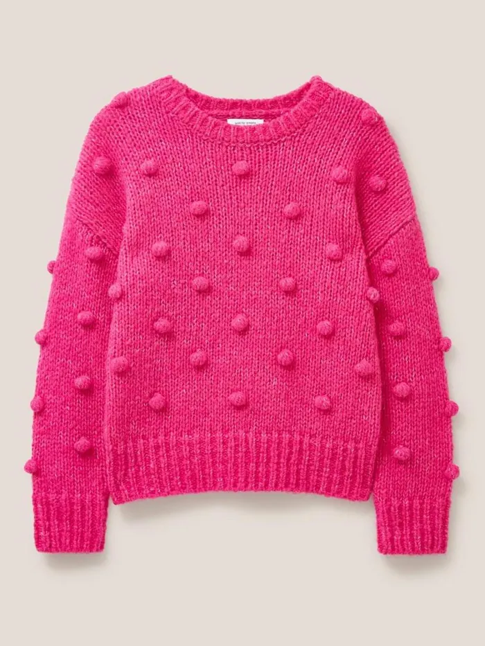 White Stuff KNITWEAR BOBBLE JUMPER Bright Pink 8211 Women White Stuff KNITWEAR BOBBLE JUMPER Bright Pink 8211 Women